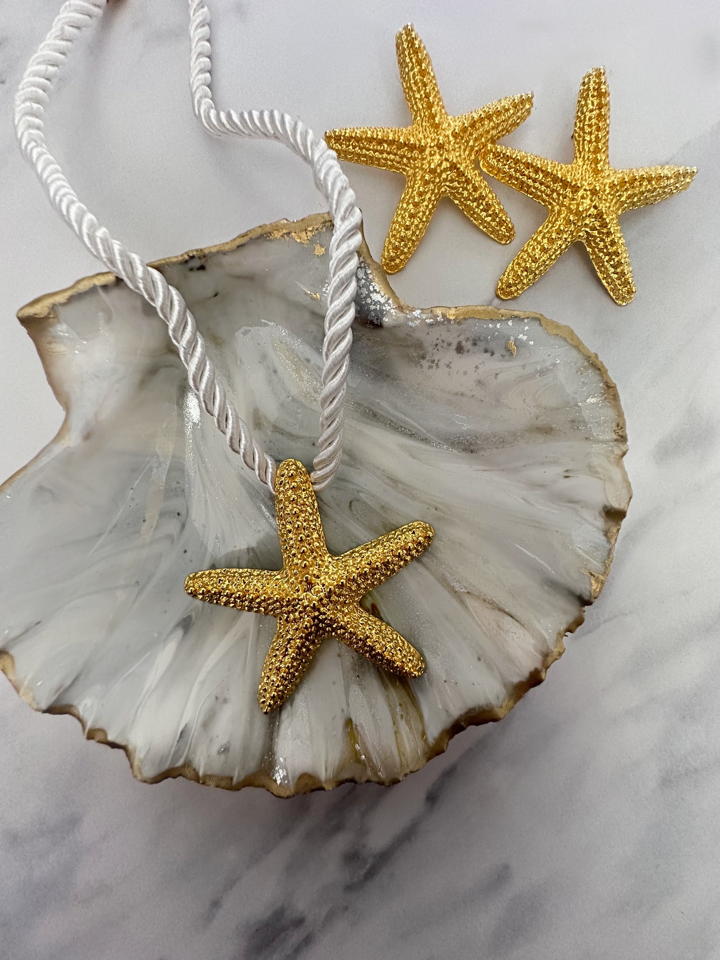 Starfish necklace & earrings set