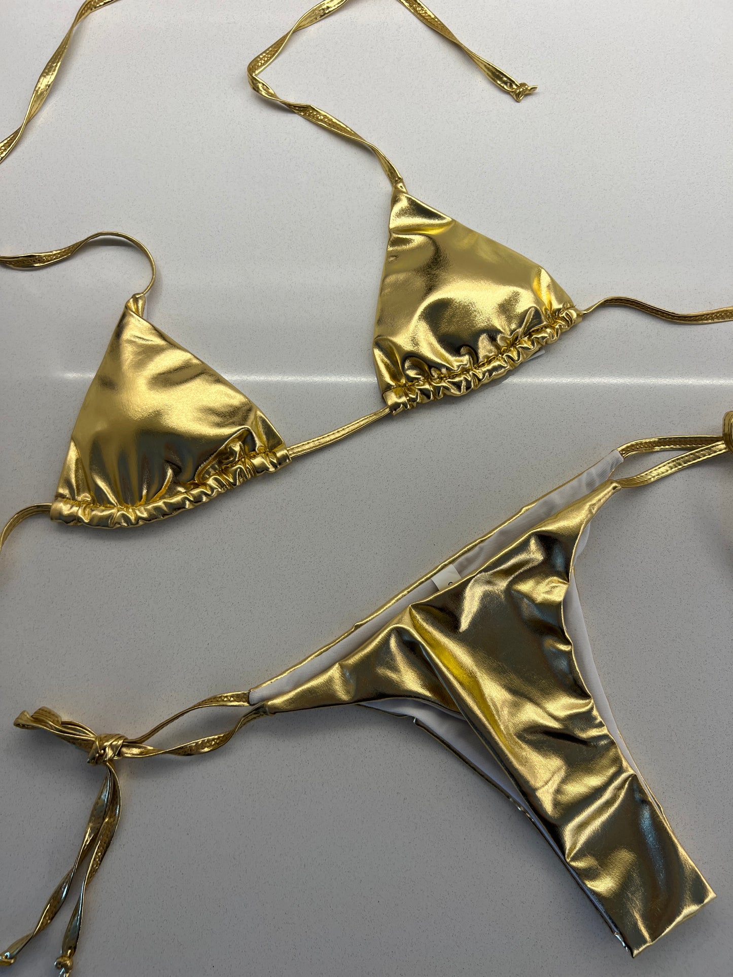 Gold metallic bikini