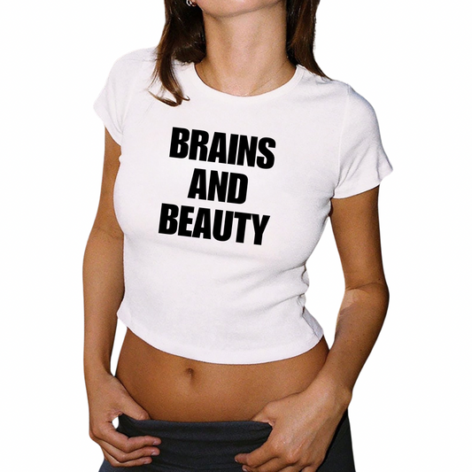 BRAINS AND BEAUTY BABY TEE